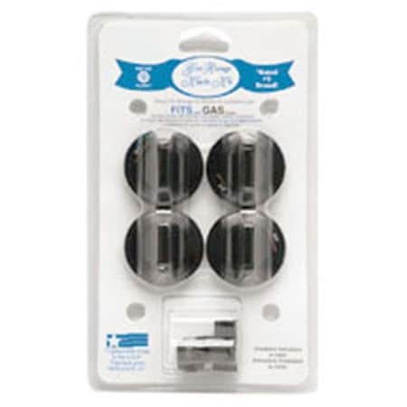 Range Kleen Range Kleen 8224 4 Piece Chrome Gas Range Replacement Knobs 8224